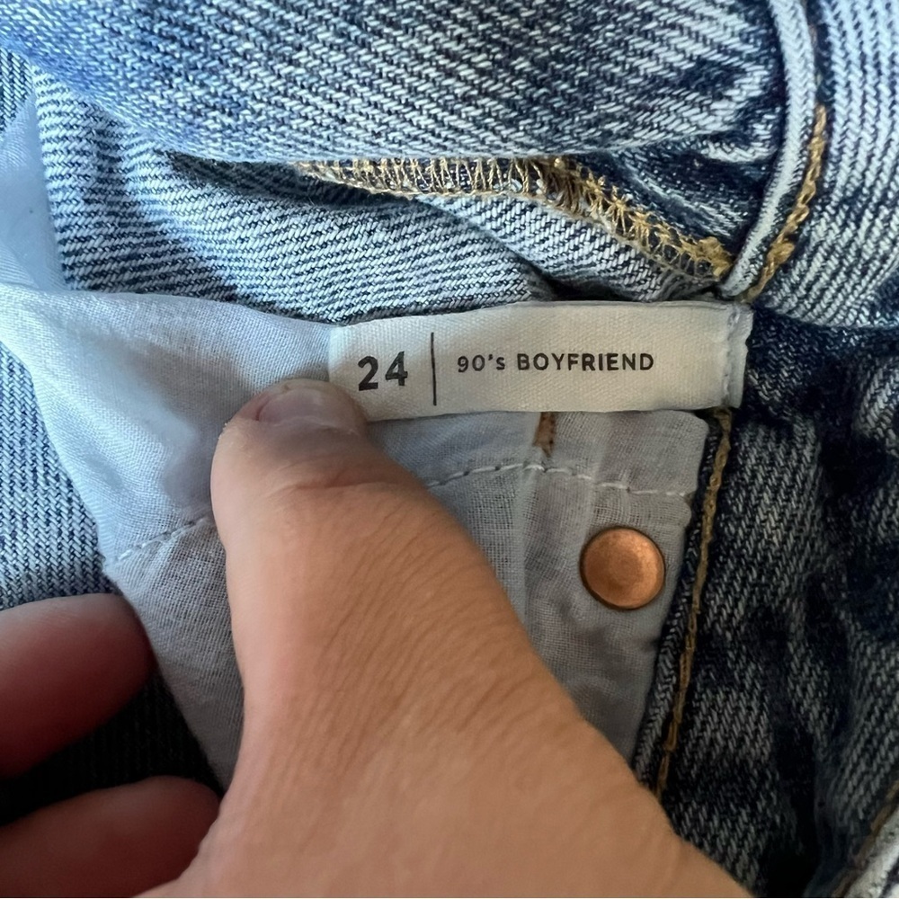 Pacsun Womens 90’s Boyfriend Denim Ripped Distressed Jeans Sz 24 Light Wash Blue - Picture 9 of 12